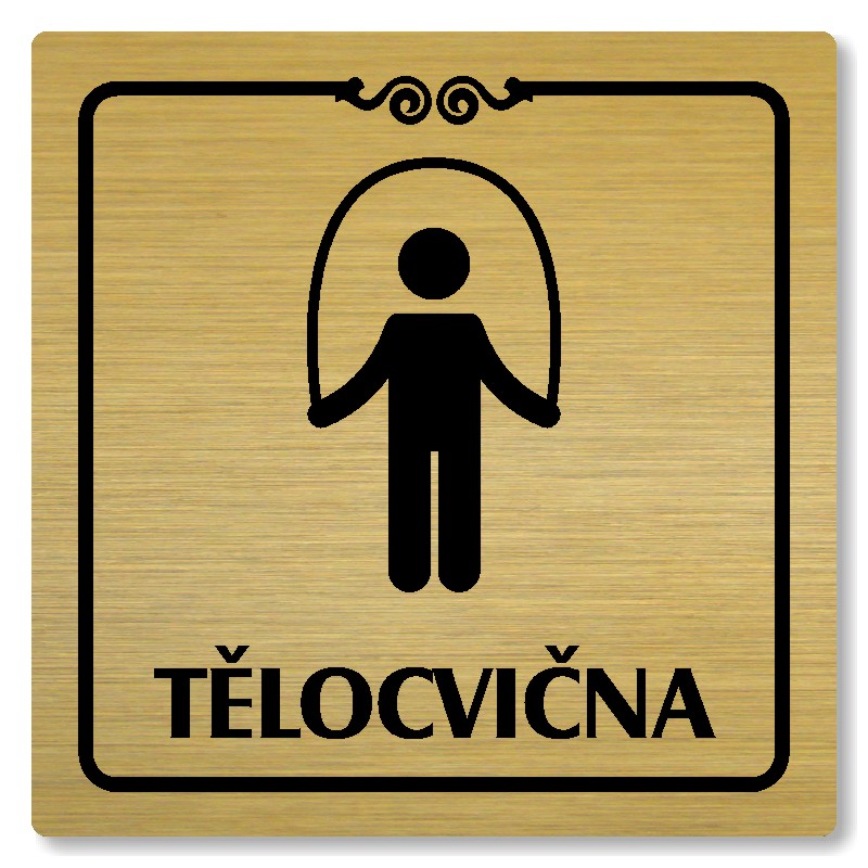 Tělocvična, 100x100mm, zlatá, Texas